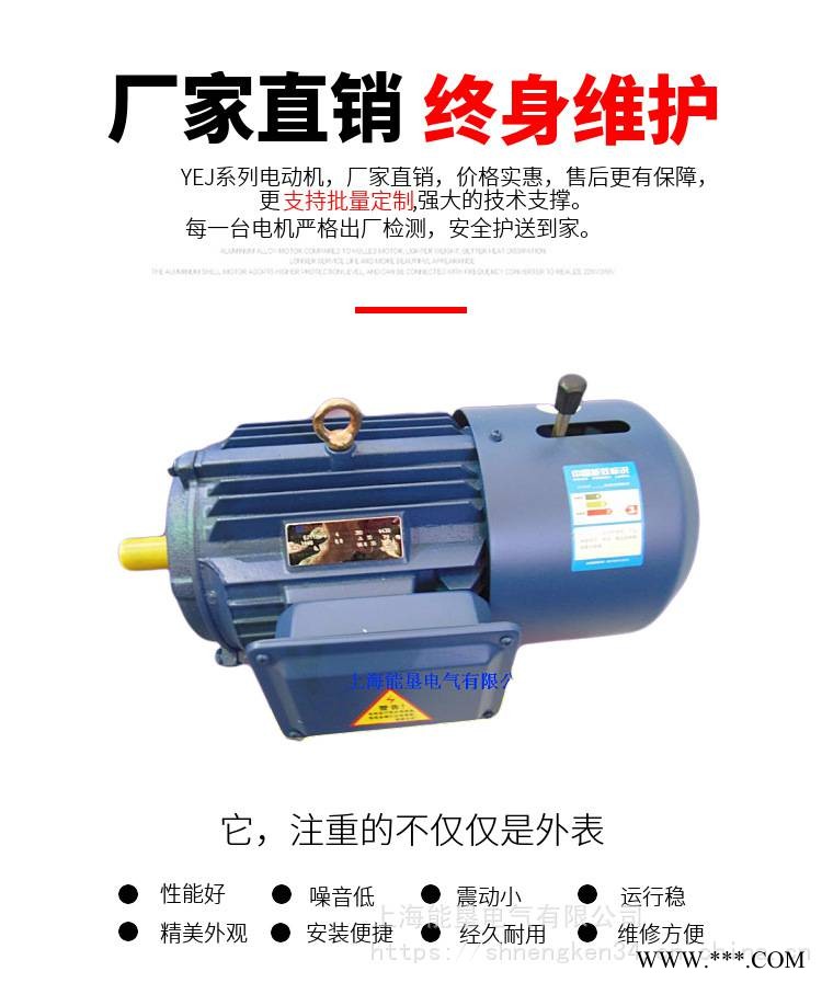 全新电磁制动三相异步电动机刹车电机抱闸马达 YEJ-250M-2 4 6 8极 55KW图1