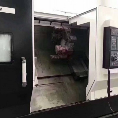 机械厂急售二手韩国现代威亚重型L600AW数控斜轨车二手斜身车大功率伺服主轴电机