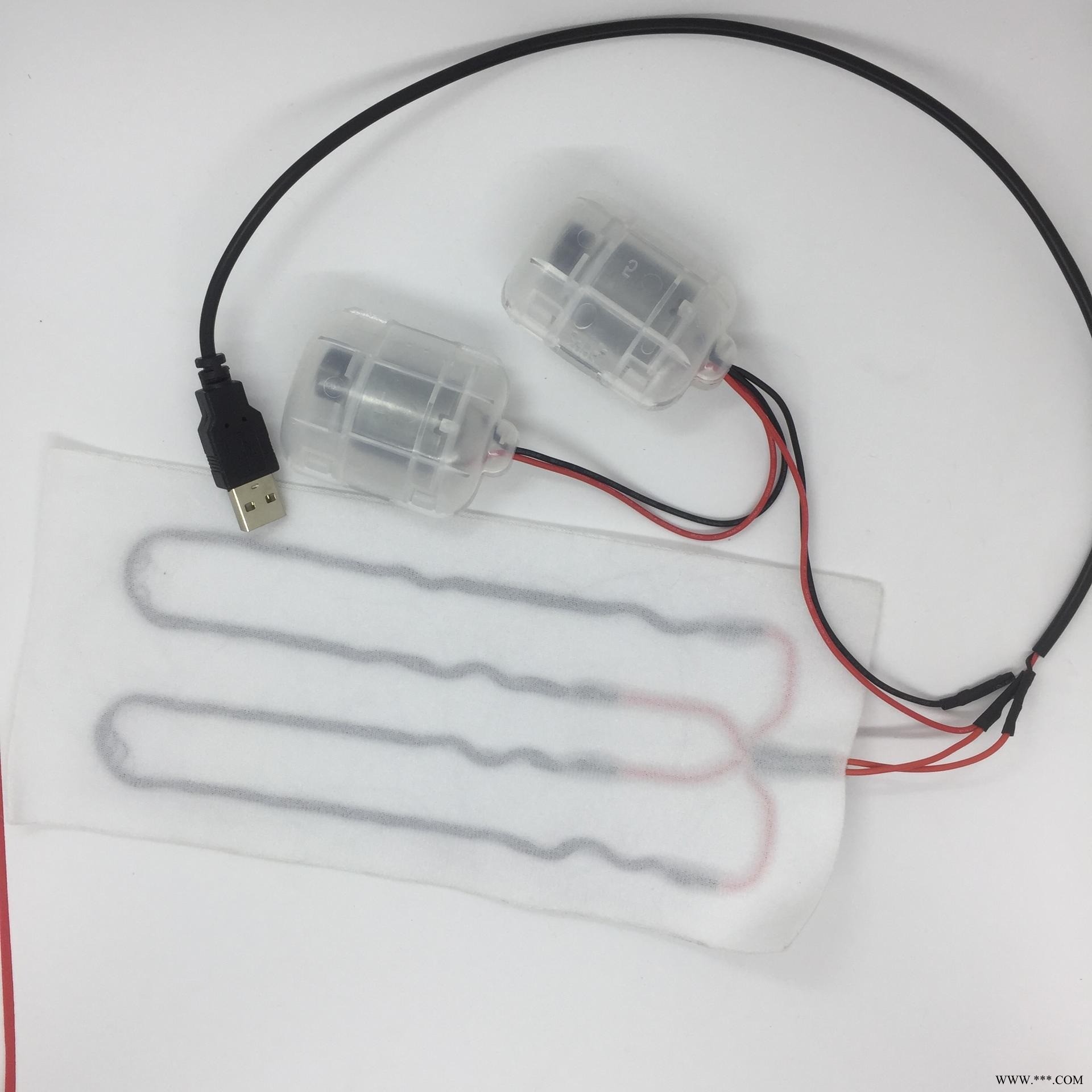 厂家直销 260振动马达 可带USB三档按摩震动马达 按摩枕马达12v5V震动电机 按摩腰带震动球电机 加热震动马达图1