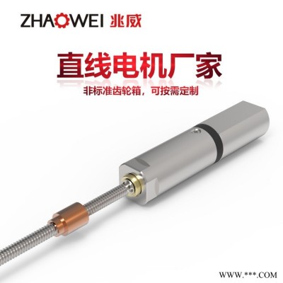 兆威厂家供应 8MM蜗杆电机 微型蜗杆推杆电机模组 丝杆减速电机 微型减速电机带支架马达