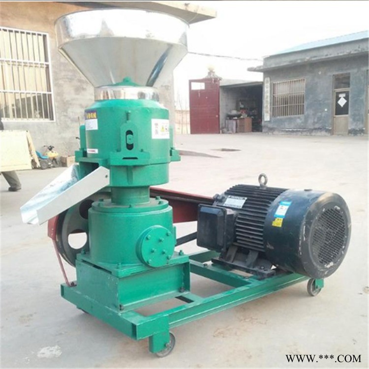 花生秧颗粒机 120型电机直连造粒机 青草饲料颗粒机厂家图1