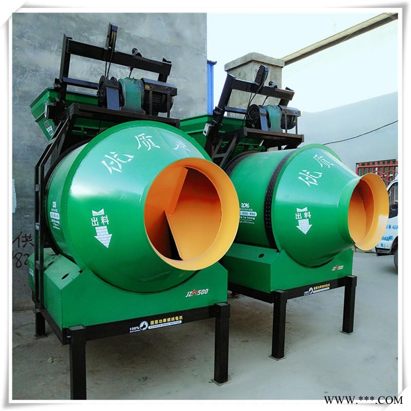 JZC滚筒搅拌机 德辉工程建筑移动式搅拌机 铜线电机搅拌均匀图1