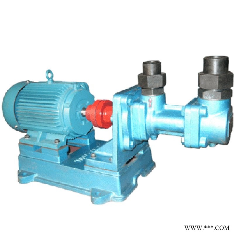 三螺杆泵3G25×4W21点火燃油喷射泵 高温润滑脂输送泵配Y1.5KW-4电机 进口口径25mm 出口20mm图1