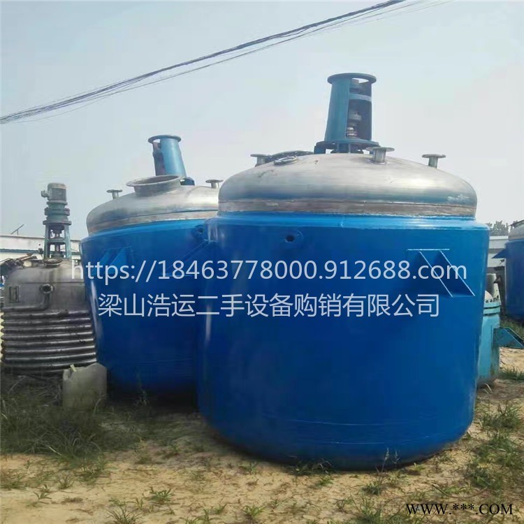 济宁浩运二手4000升钛材反应釜  9台电机37千瓦反应釜 现货出售图1