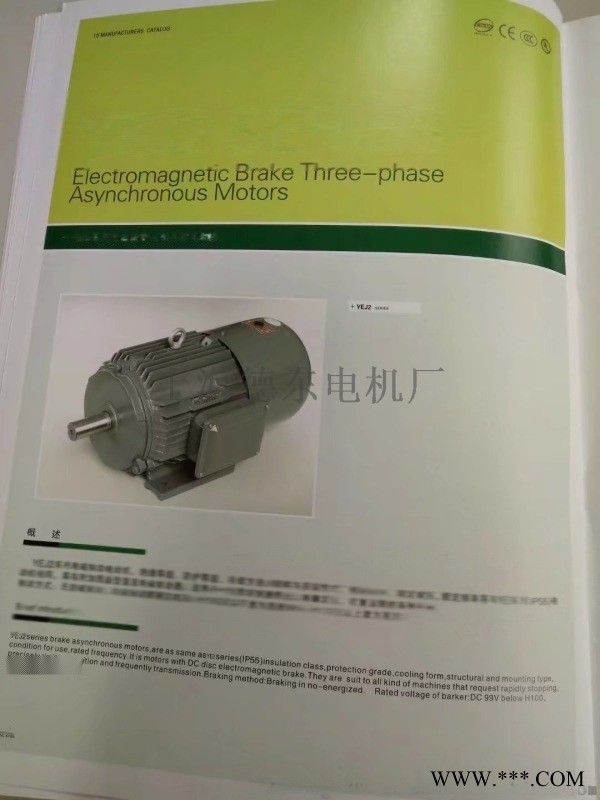 德东风机 电扇电动机YEJ27122 0.55KW图1