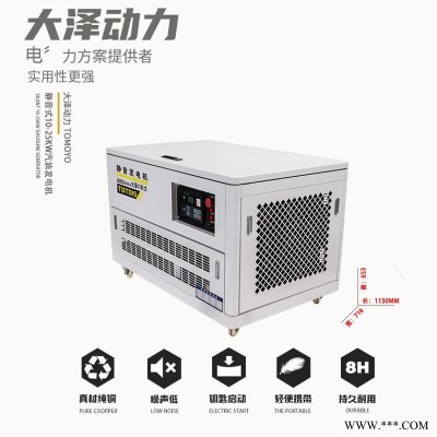 大泽动力TOTO15 15KW静音汽油发电机 三相380V 单相220V
