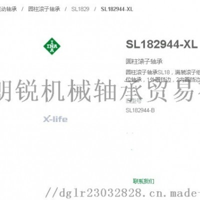 代理德国INA轴承SL182944-B-XL
