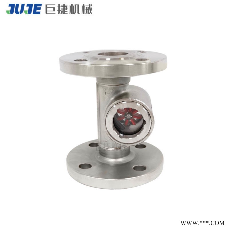 SG-YL41不锈钢法兰偏心叶轮视镜 管道油视镜图1