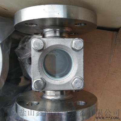 订制不锈钢法兰视镜2”管道方形视镜|叶轮水流指示器