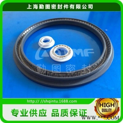 长期供应耐高温弹簧密封圈 V型弹簧泛塞封 耐高压磨损油封 PTFE