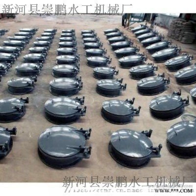 圆形双开拍门厂家定制，法兰铸铁拍门