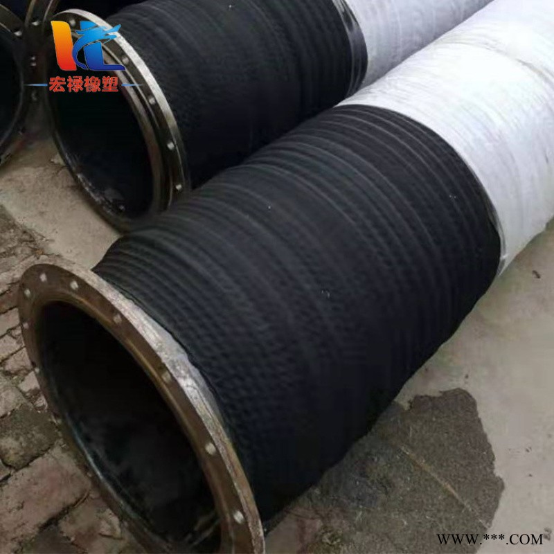 大口径耐磨胶管 大口径钢丝螺胶管 法兰大口径胶管图1