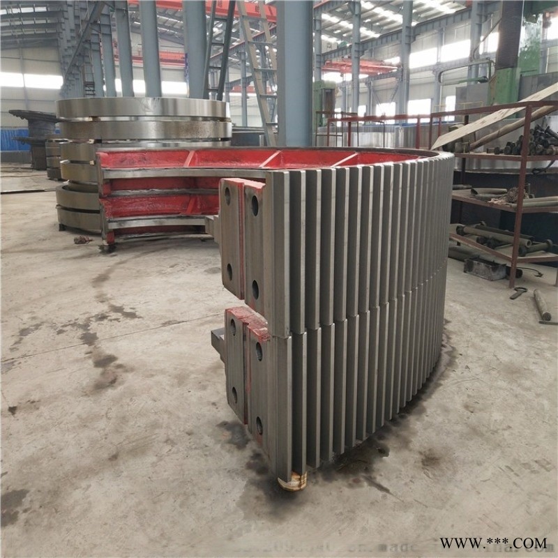 建奎2.2x7米国标铸钢材质热处理的球磨机大齿轮图1