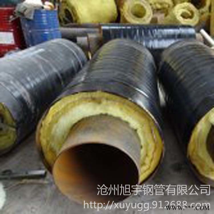 优质 钢套钢预制直埋保温管 内滑动钢套钢直埋保温管 蒸汽钢套钢预制直埋保温管 保温钢管 型号全 旭宇钢管厂家图1