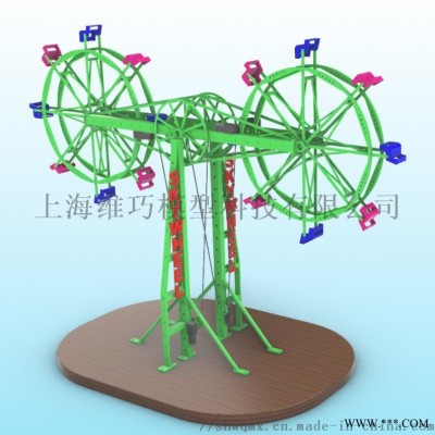 定制摩天轮模型不锈钢材质灯光亮化效果