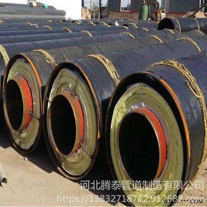 保温管 钢套钢复合保温钢管 蒸汽钢套钢直埋保温管 钢套钢蒸汽保温钢管 腾泰管道图1