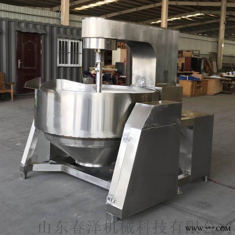 蒸汽加热全自动行星搅拌夹层锅 不锈钢材质炒菜机图1