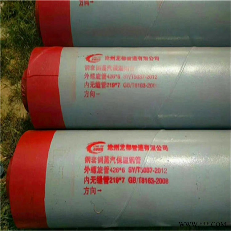 龙都供应 蒸汽钢套钢直埋保温管 预制钢套钢蒸汽保温管 钢套钢保温钢管 实体厂家图1