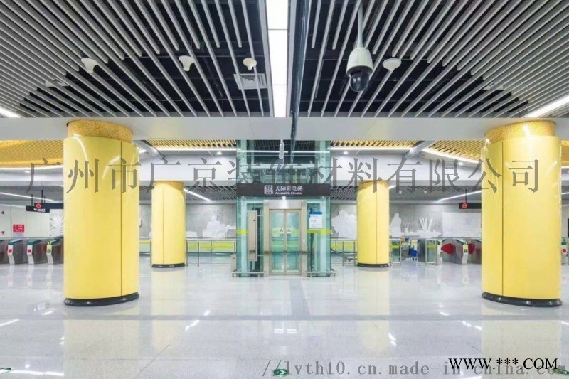 地铁站黄色1.5厚基材立柱搪瓷钢板图1