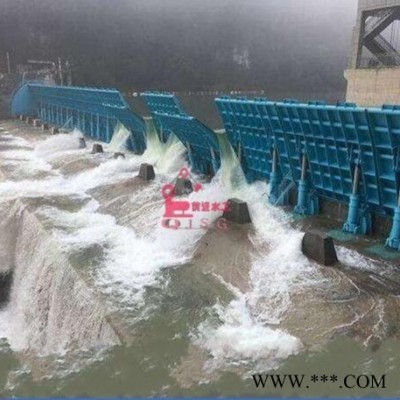 前进 液压钢坝 自动升降钢坝合页坝 液压合页坝 景观钢坝闸门  源头厂家