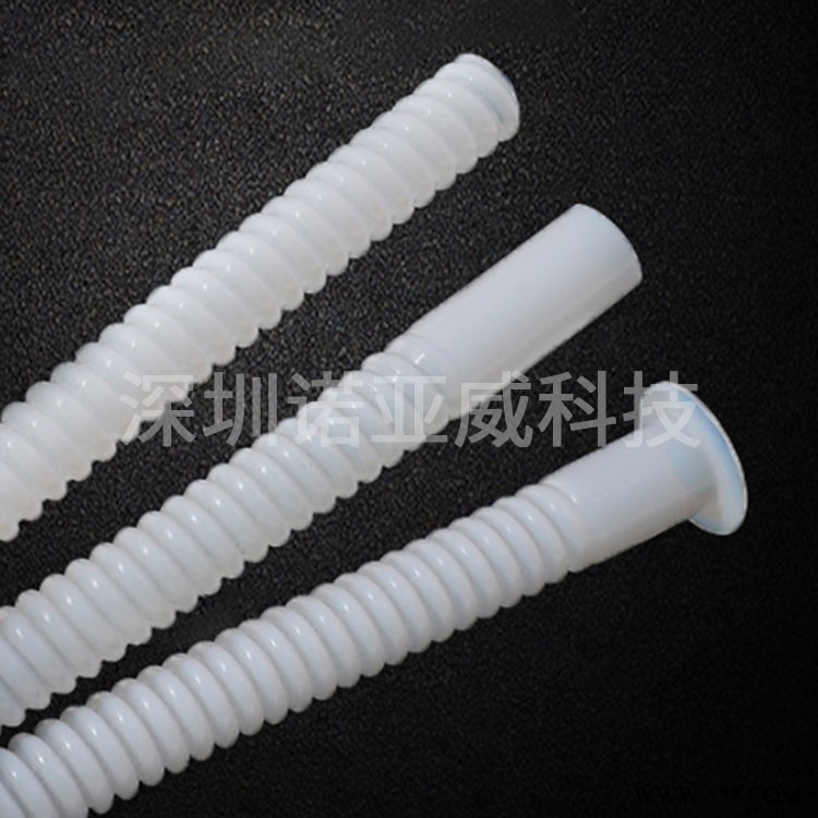 厂家批发耐高温乳白色铁氟龙波纹软管 特氟龙聚四氟乙烯波纹管图1