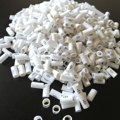 PVC热缩号码管 白色/黄色线号套管 线束标识管 批发