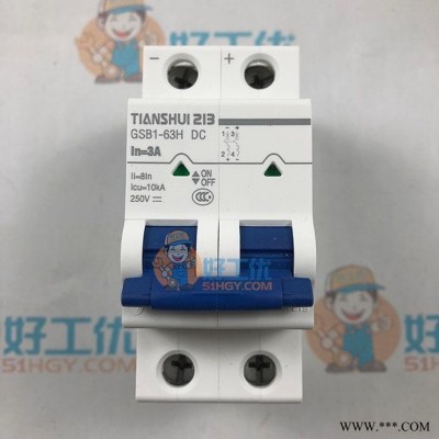TIANSHUI312 低压断路器GSB1-63H DC全新现货
