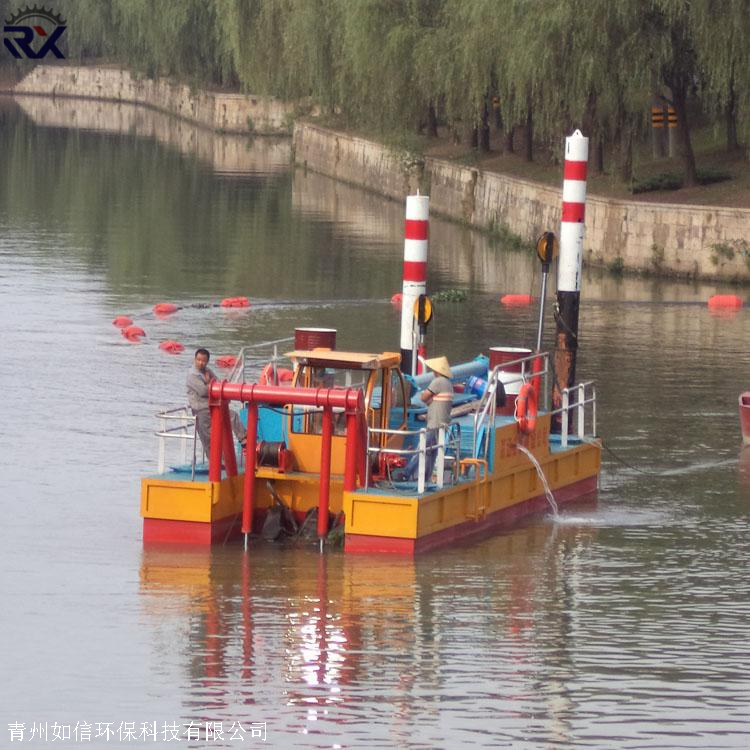 电机驱动清淤船价格 河道采沙船 山东射吸式抽沙船 如信RX