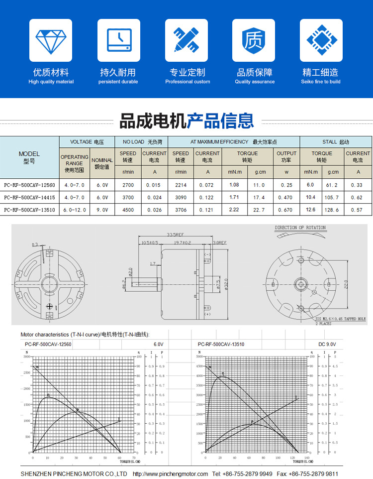 500微型电动玩具直流电机 迷你风扇喷香机专用微型小马达示例图1