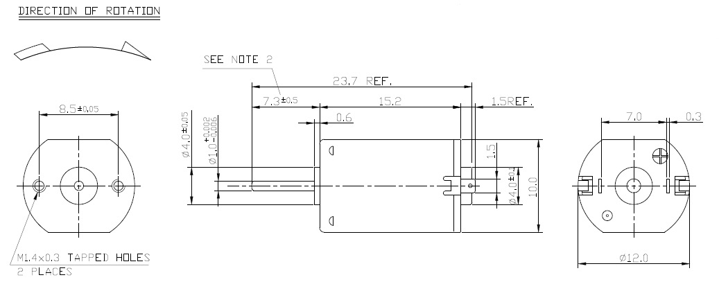 航模玩具马达 N20微型马达 n20有刷直流电机 微型电动机示例图1