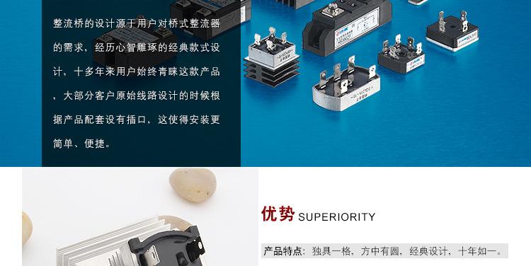 直流电机专用配件 SQLF5010 整流桥 SQLF50A1000V 三相整流桥堆示例图5