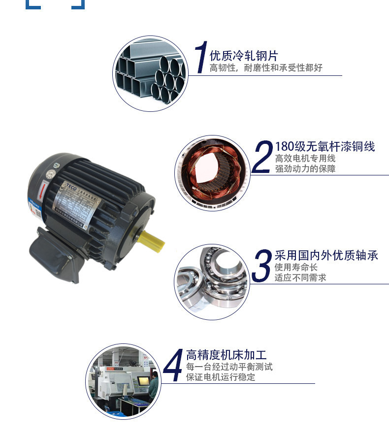 现货供应 0.37KW东元电机 无锡东元电机 AEEFF3 1/2HP  假一罚十示例图3