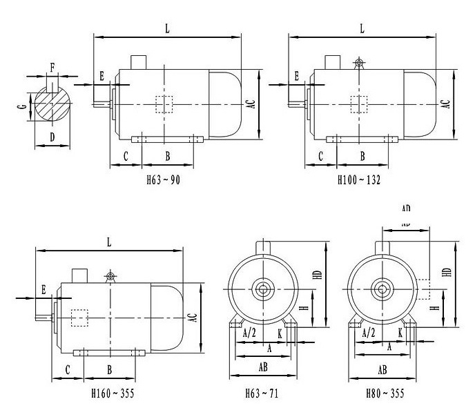 电磁制动电机 YEJ-132S-4-5.5KW 转速1450转/分钟 替代东元电机示例图9