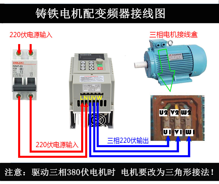 三相交流电机 YE2-132S-4 5.5KW立式铸铁电机 离心风机马达 现货示例图15