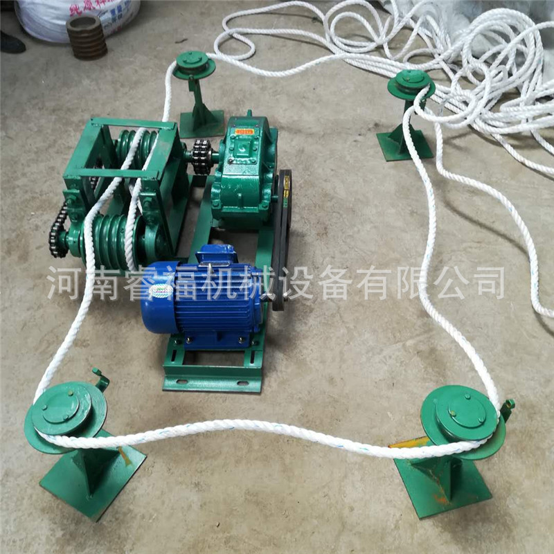 新款大三轴齿轮箱刮粪机 亚麻绳牵引式刮板清粪机 铜电机质保一年示例图5