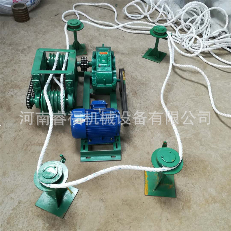 新款大三轴齿轮箱刮粪机 亚麻绳牵引式刮板清粪机 铜电机质保一年示例图3