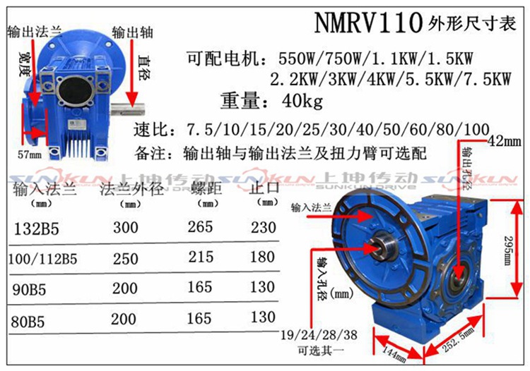 厂家批发 铝合金减速机 NMRV25-150减速机电机0.12-15KW速比5-100示例图14