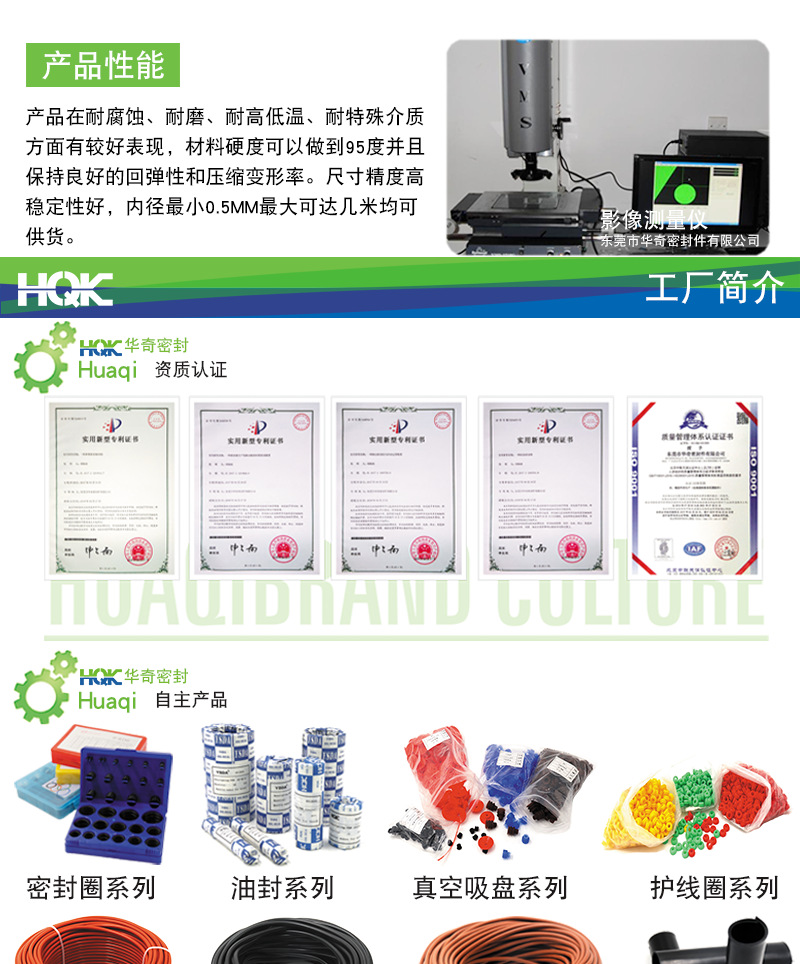 华奇供应丁晴橡胶USH活塞油封 注塑机U型Y型 防尘液压油封密封圈示例图7