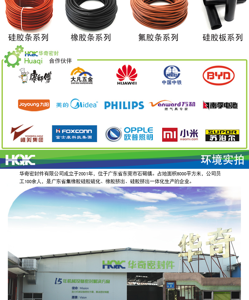 华奇供应丁晴橡胶USH活塞油封 注塑机U型Y型 防尘液压油封密封圈示例图8