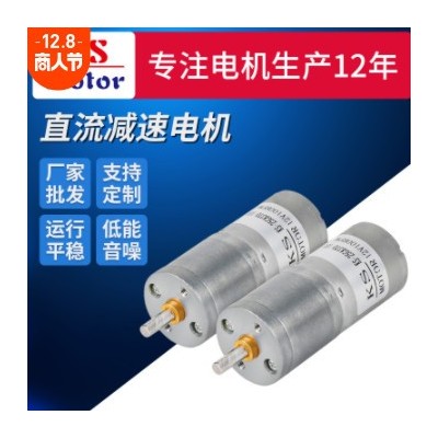25GA370-100直流减速电机 智能指纹锁推拉门微型减速电机小马达