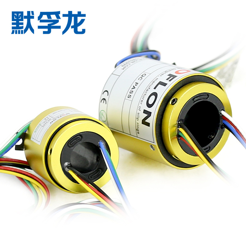 微型过孔滑环 孔7MM 外径32MM过孔一体导电滑环 6路2A集电环示例图5