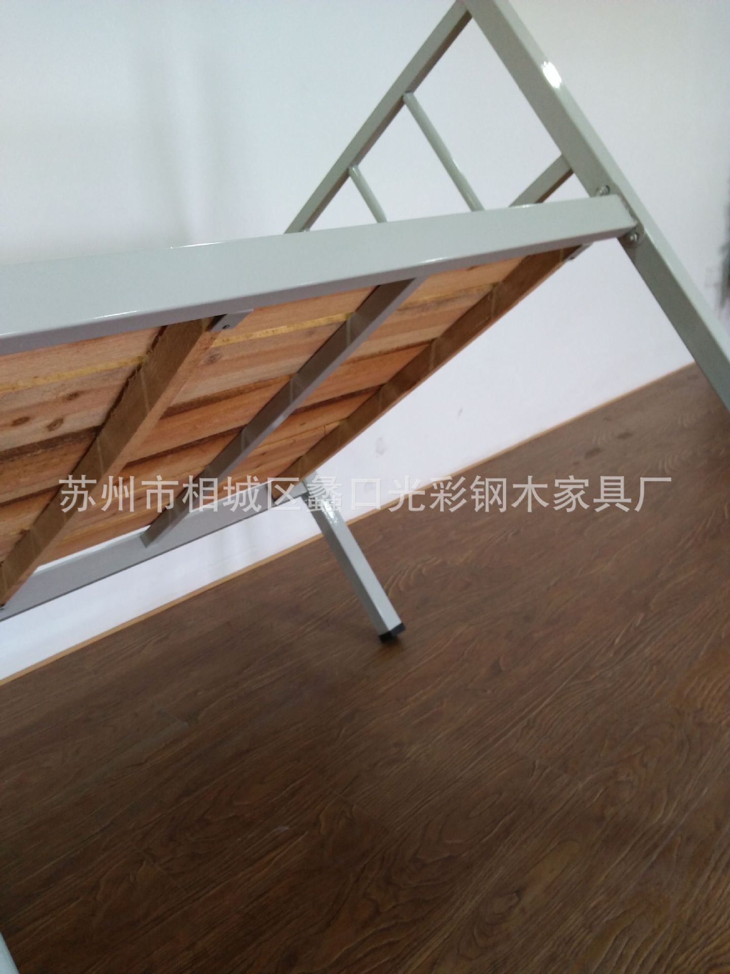 厂家批发简约单层钢木床单人午休家用客房出租屋办公室双人铁架床示例图8