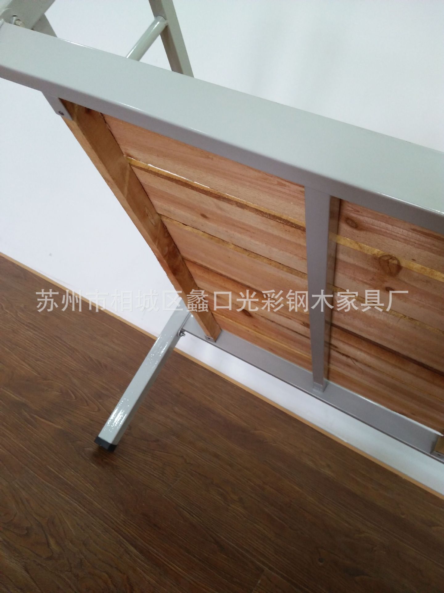 厂家批发简约单层钢木床单人午休家用客房出租屋办公室双人铁架床示例图16
