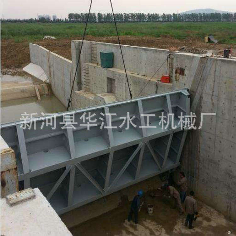 水利河道液压底轴钢坝闸门厂家加工 自动液压翻板闸门定制特价示例图5