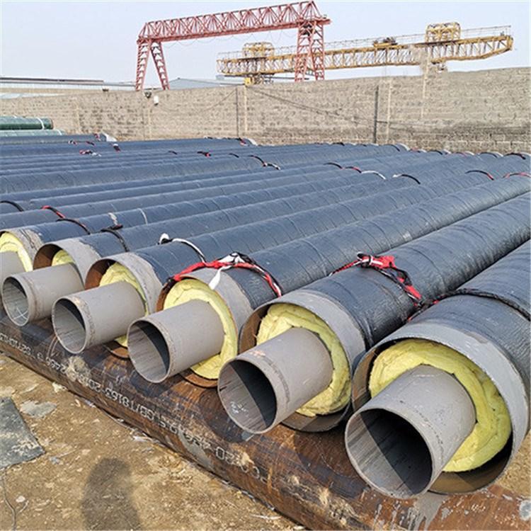 钢套钢蒸汽保温管 预制蒸汽钢套钢保温管 定制钢套钢保温管道 恒诚 生产厂家