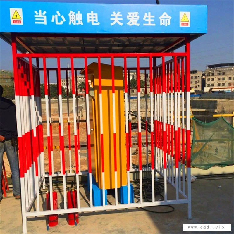 供应配电箱防护棚 工地点焊机防护棚 电力变压器钢筋防雨棚定制峰尚安图1