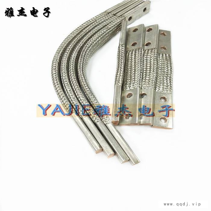多层铜编织带软连接 点焊机/电焊机铜导线软连接 镀锡铜导电连接线图1