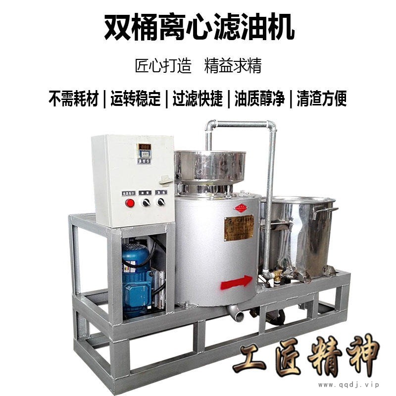 花生油菜籽油滤油机 凌立离心自动加热过滤机 全自动双筒精滤机厂家图1