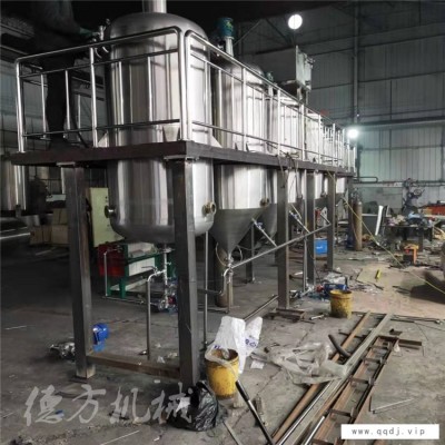 不锈钢棉籽油精炼机 茶籽葵花籽滤油机 大型食用油炼油机组