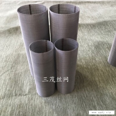 三茂丝网厂家定制汽车配件滤油机滤网 筛分颗粒过滤网筒 不锈钢编织网过滤筒量大从优